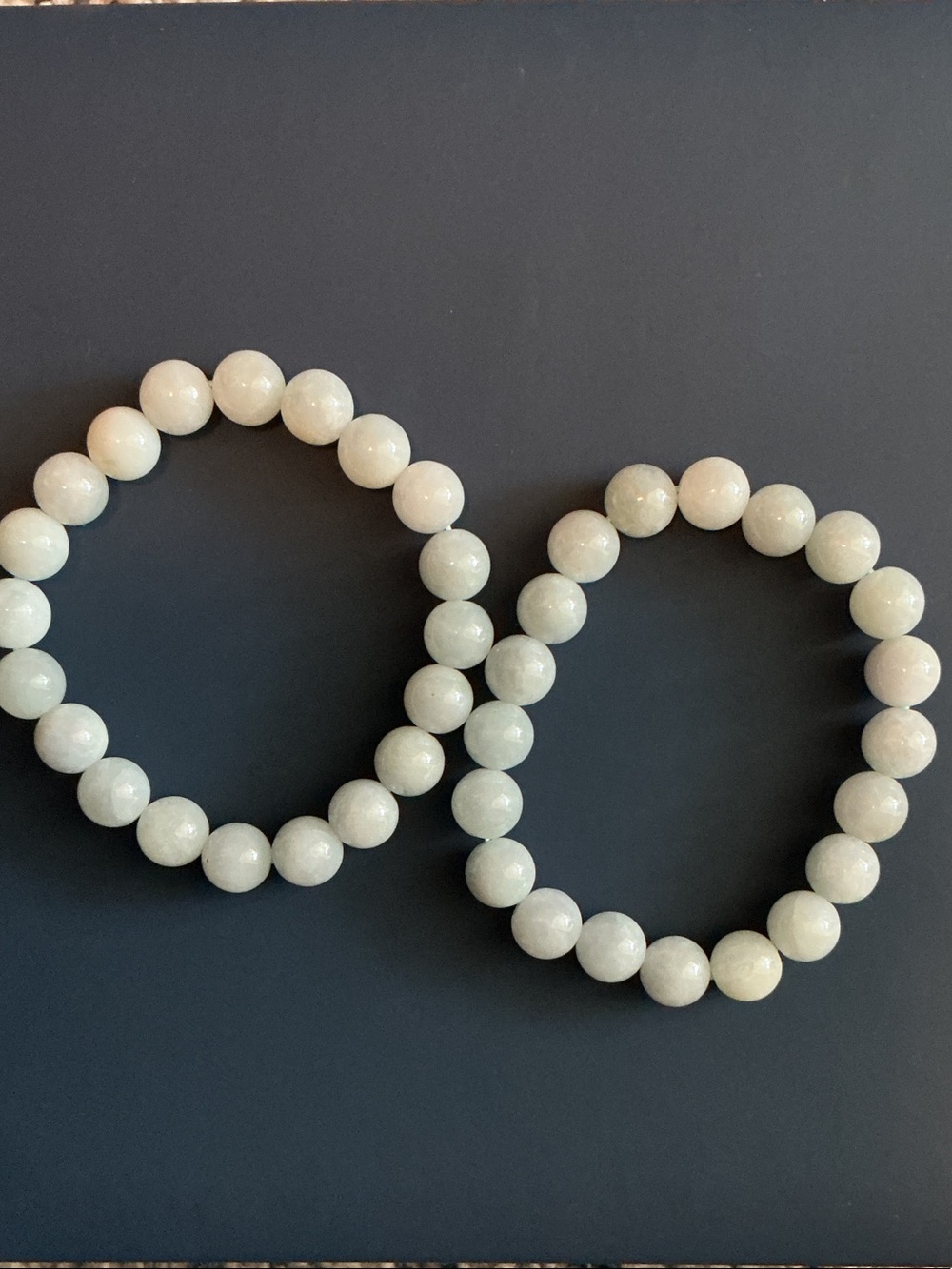 White Jade in Stretch Bracelet Set - Women's Jewelry